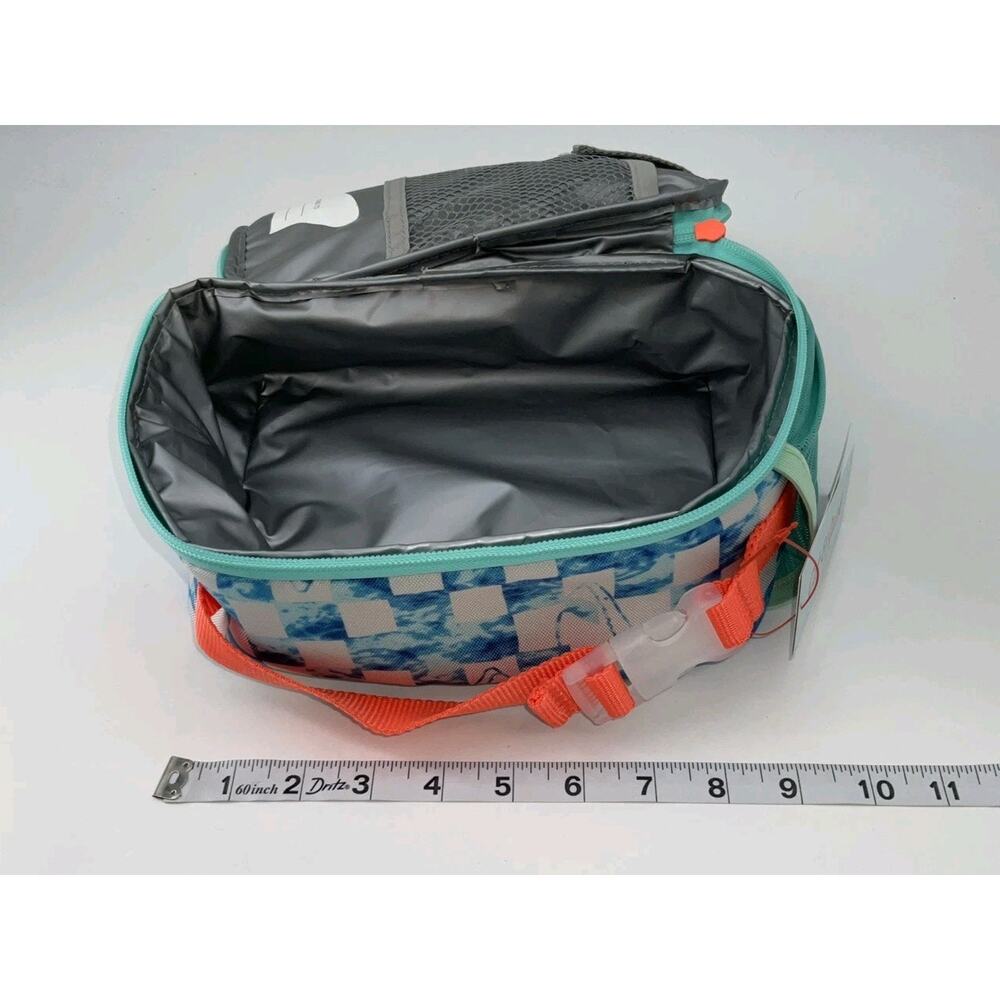 Cat and Jack Checkered Shark Lunch Bag w/ Buckled Strap - Picture 4 of 5